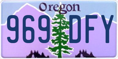 OR license plate 969DFY