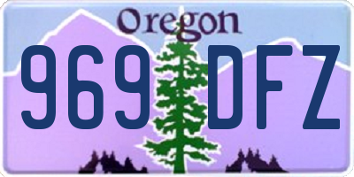 OR license plate 969DFZ