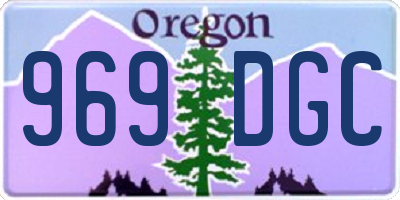 OR license plate 969DGC