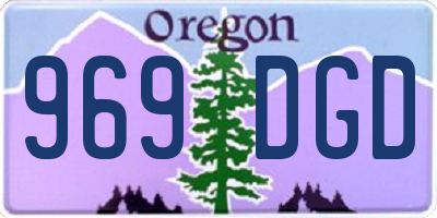 OR license plate 969DGD