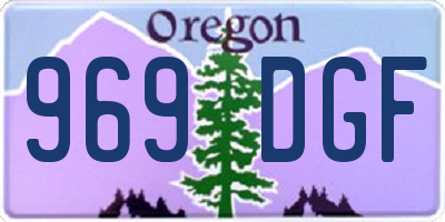 OR license plate 969DGF