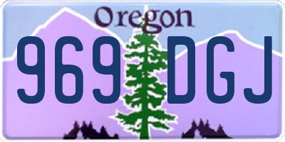 OR license plate 969DGJ
