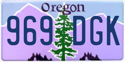 OR license plate 969DGK