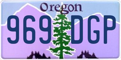 OR license plate 969DGP
