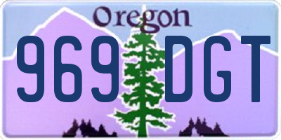 OR license plate 969DGT
