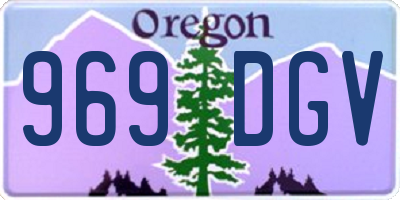 OR license plate 969DGV