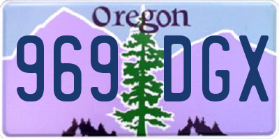OR license plate 969DGX