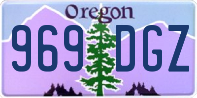 OR license plate 969DGZ