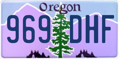 OR license plate 969DHF