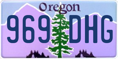 OR license plate 969DHG