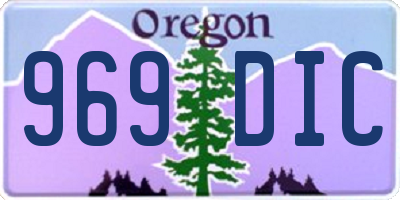 OR license plate 969DIC