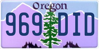 OR license plate 969DID