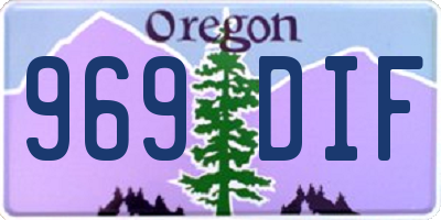 OR license plate 969DIF