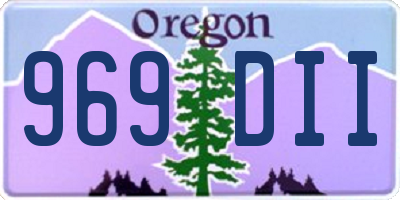 OR license plate 969DII