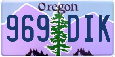 OR license plate 969DIK