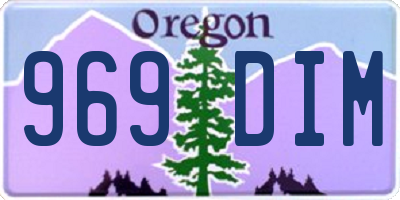 OR license plate 969DIM