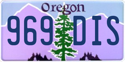 OR license plate 969DIS