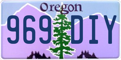 OR license plate 969DIY