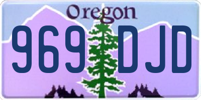 OR license plate 969DJD