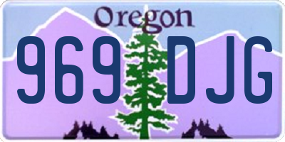 OR license plate 969DJG