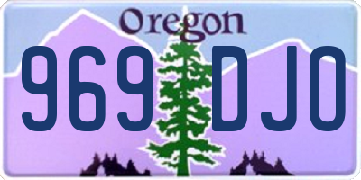 OR license plate 969DJO