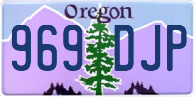 OR license plate 969DJP