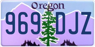 OR license plate 969DJZ