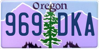 OR license plate 969DKA