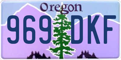 OR license plate 969DKF