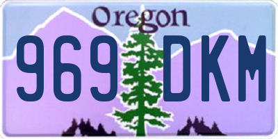 OR license plate 969DKM