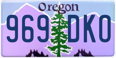 OR license plate 969DKO