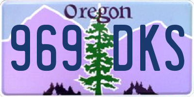 OR license plate 969DKS