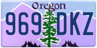 OR license plate 969DKZ