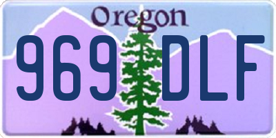 OR license plate 969DLF