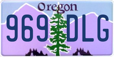 OR license plate 969DLG
