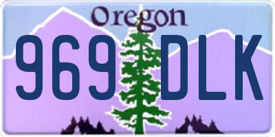 OR license plate 969DLK