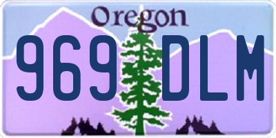 OR license plate 969DLM