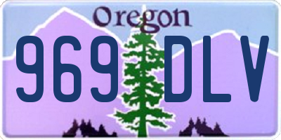 OR license plate 969DLV