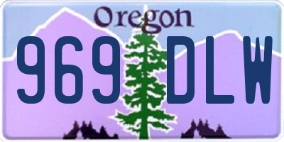 OR license plate 969DLW
