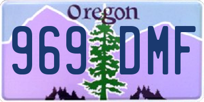 OR license plate 969DMF