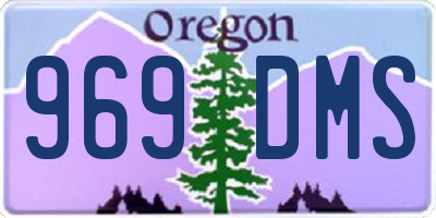 OR license plate 969DMS