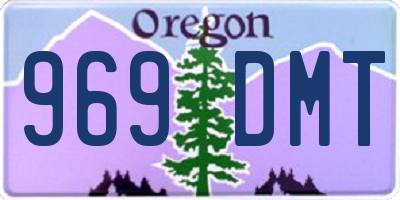 OR license plate 969DMT