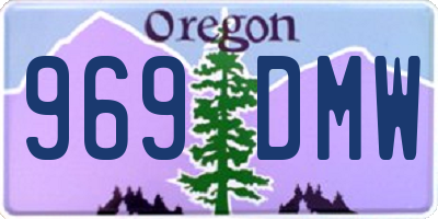 OR license plate 969DMW