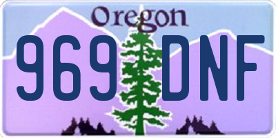OR license plate 969DNF