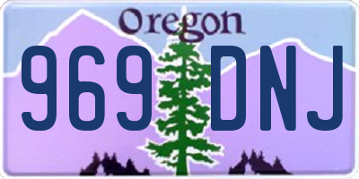 OR license plate 969DNJ
