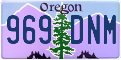 OR license plate 969DNM