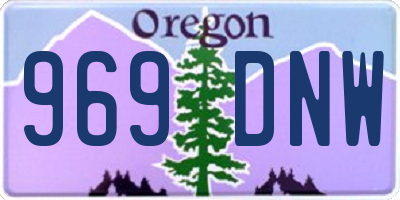 OR license plate 969DNW