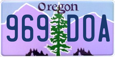 OR license plate 969DOA