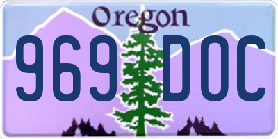 OR license plate 969DOC