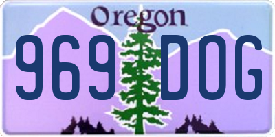 OR license plate 969DOG